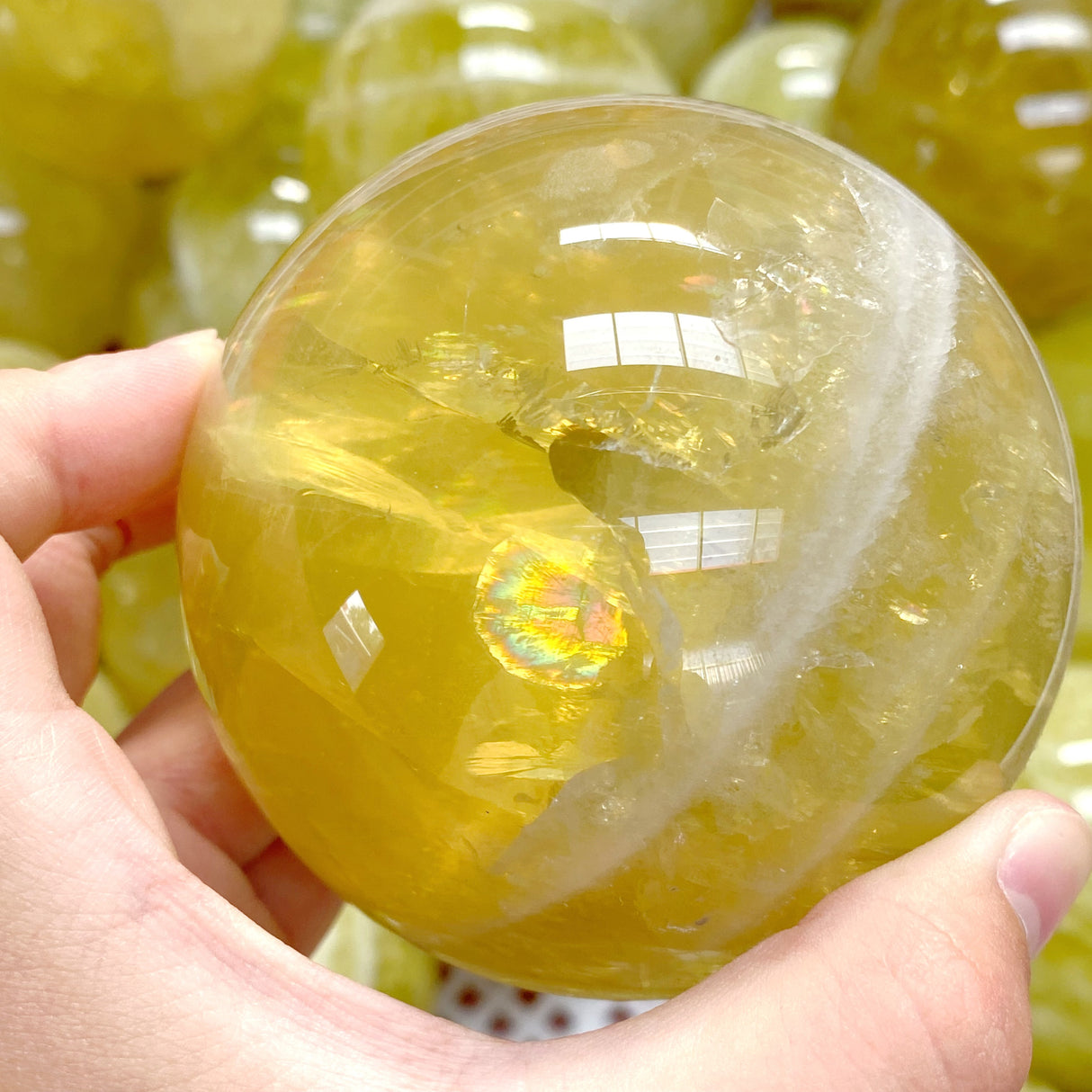 37 Pieces Beautiful Citrine Spheres (Sea Freight Only)