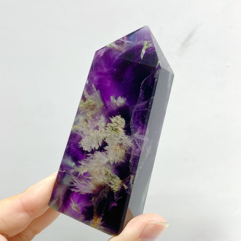 24 Pieces Feather Fluorite Four-sided Points -Wholesale Crystals