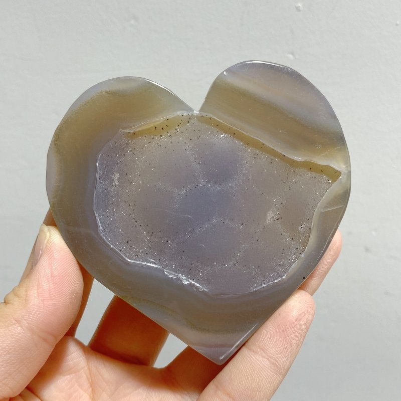 24 Pieces Geode Druzy Agate Heart -Wholesale Crystals