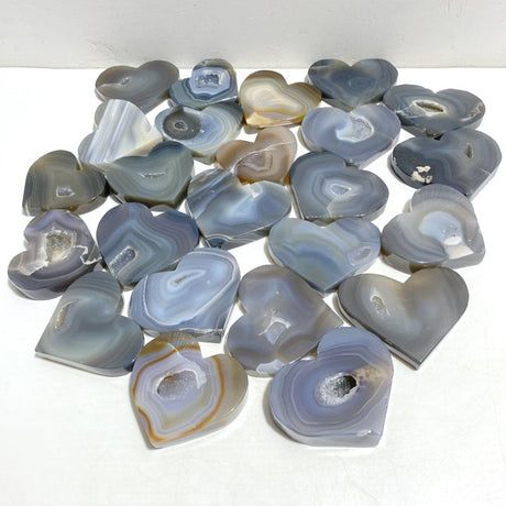 24 Pieces Geode Druzy Agate Heart -Wholesale Crystals