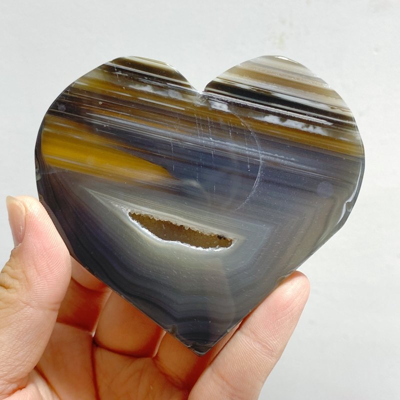 24 Pieces Geode Druzy Agate Heart -Wholesale Crystals