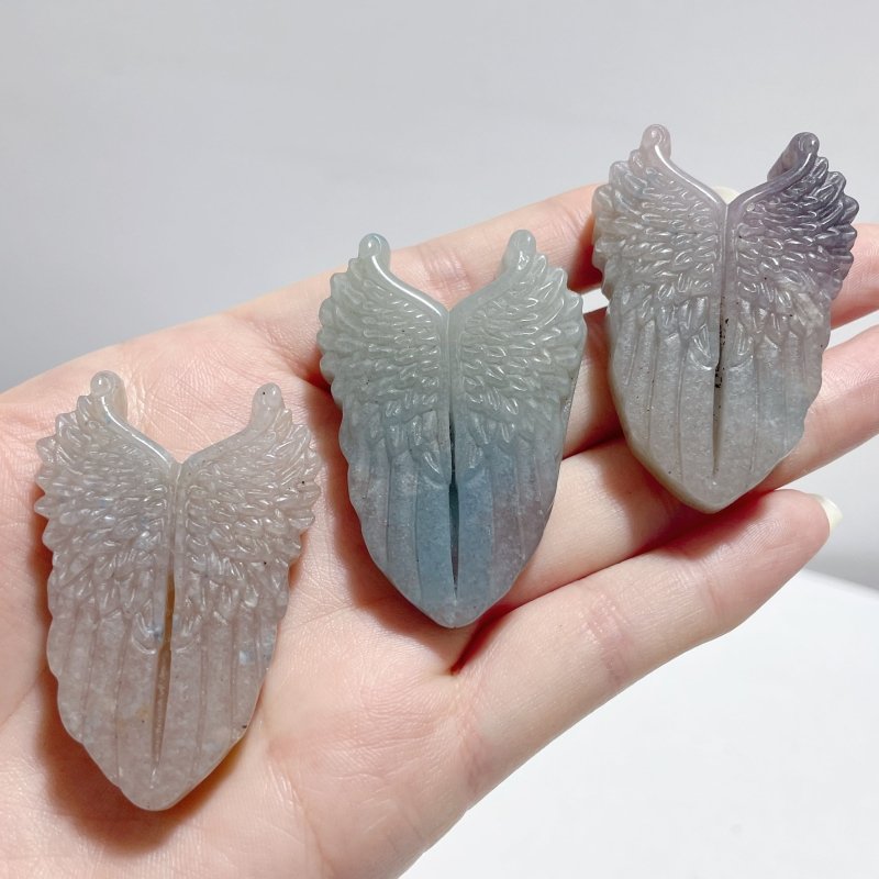 24 Pieces Trolleite Stone Wing Shield Carving Closeout - Wholesale Crystals