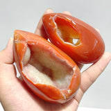 25 Pieces Beautiful Geode Druzy Carnelian - Wholesale Crystals