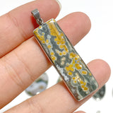 32 Pieces Beautiful 8th Vein Ocean Japser Pendant