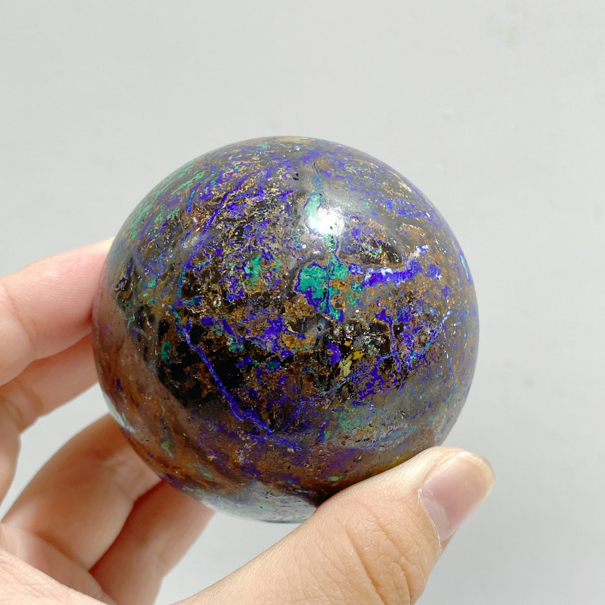 6 Pieces Azurite Mixed Malachite Spheres #2