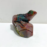 2 Pieces Ocean Jasper Lizard Carving #6