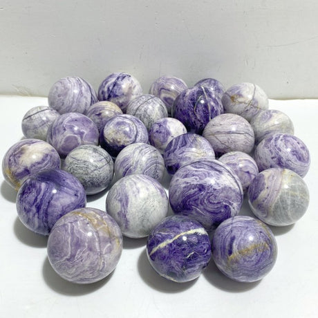 27 Pieces Purple Stripe Jasper Spheres -Wholesale Crystals