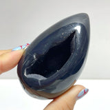 28 Pieces Geode Druzy Black Agate Eggs - Wholesale Crystals