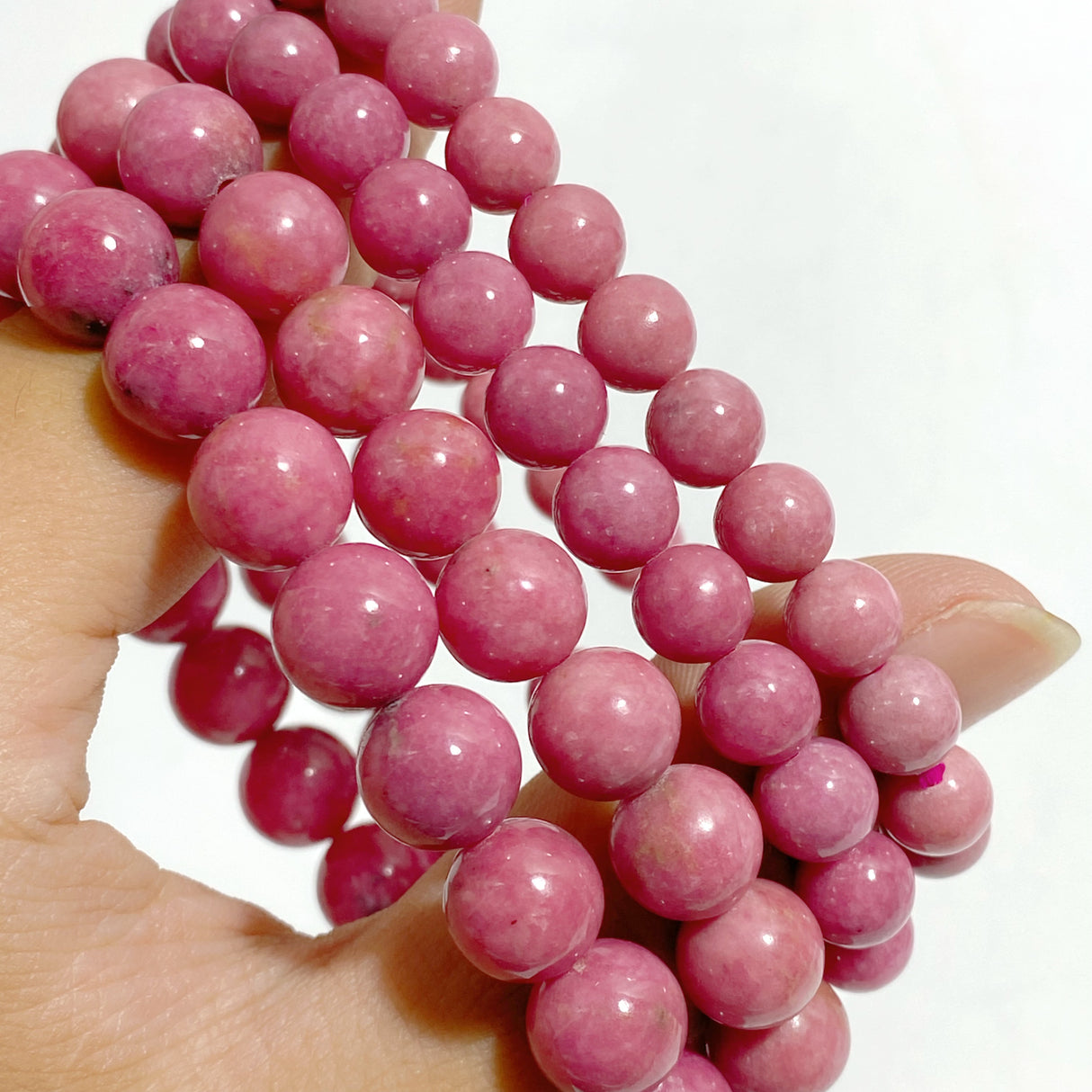12 Pieces High Quality Rhodonite Bracelets