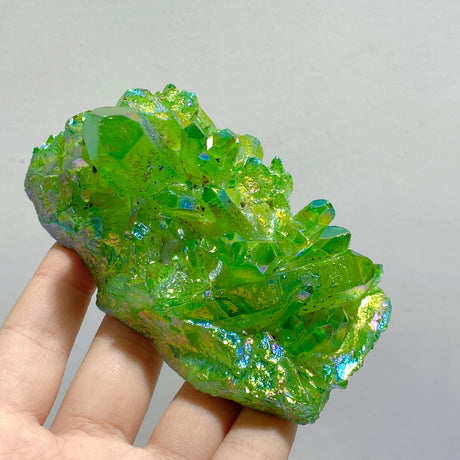 14 Pieces Aura Colorful Clear Quartz Cluster