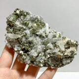 8 Pieces Pyrite Mixed Clear Quartz Cluster Specimen For Collection