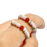 24 Types Crystal Beaded Rings Wholesale Moss Agate Chevron Amethyst Red Jasper