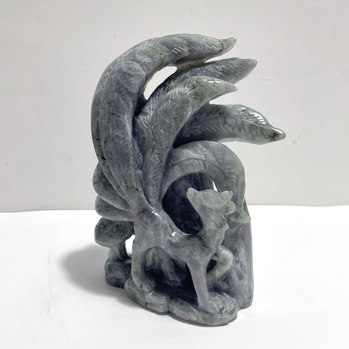 3 Pieces Labradorite Nine-tailed Fox Carving