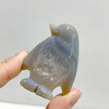 23 Pieces Geode Druzy Agate Penguin Carving