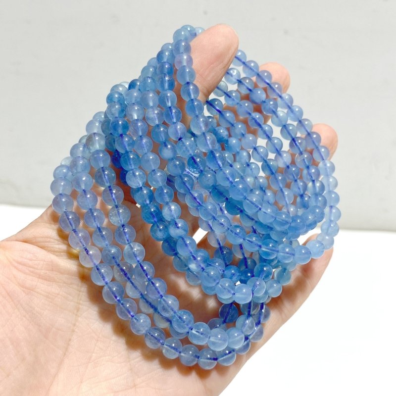 3 Pieces Aquamarine 3-Loop Bracelet For DIY -Wholesale Crystals