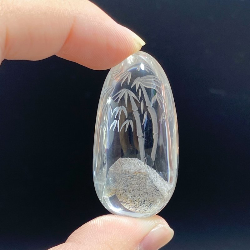 3 Pieces Bamboo Garden Quartz Inner Scene Carving -Wholesale Crystals