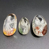 3 Pieces Beautiful Phoenix Garden Quartz Inner Scene Carving -Wholesale Crystals