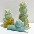 3 Pieces Caribbean Calcite Owl Carving -Wholesale Crystals