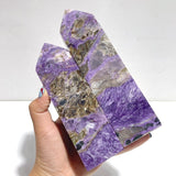 3 Pieces Charoite Four - sided Tower Point - Wholesale Crystals