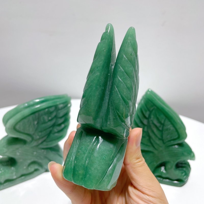 3 Pieces Green Aventurine Eagle Carving - Wholesale Crystals