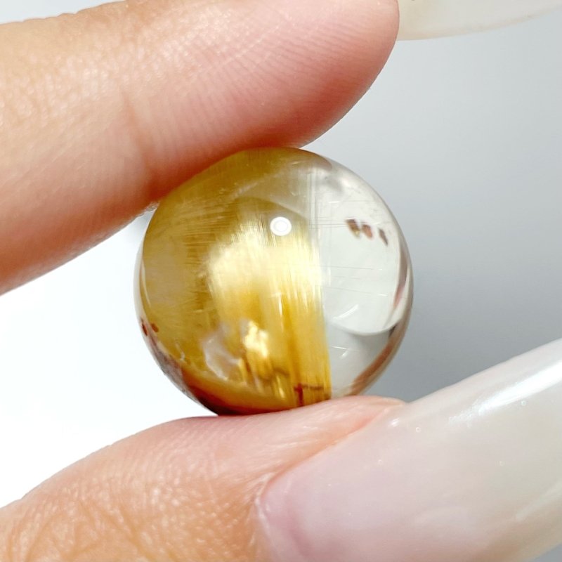 3 Pieces High Quality Gold Rutile Spheres - Wholesale Crystals