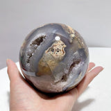 3 Pieces Large Druzy Geode Volcano Agate Sphere (UV REACTIVE) - Wholesale Crystals