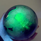 3 Pieces Large Druzy Geode Volcano Agate Sphere (UV REACTIVE) - Wholesale Crystals