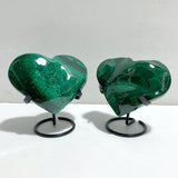 3 Pieces Large Malachite Heart With Stand -Wholesale Crystals
