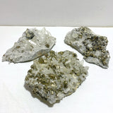 3 Pieces Large Pyrite Mixed Clear Quartz Cluster Specimen For Collection - Wholesale Crystals