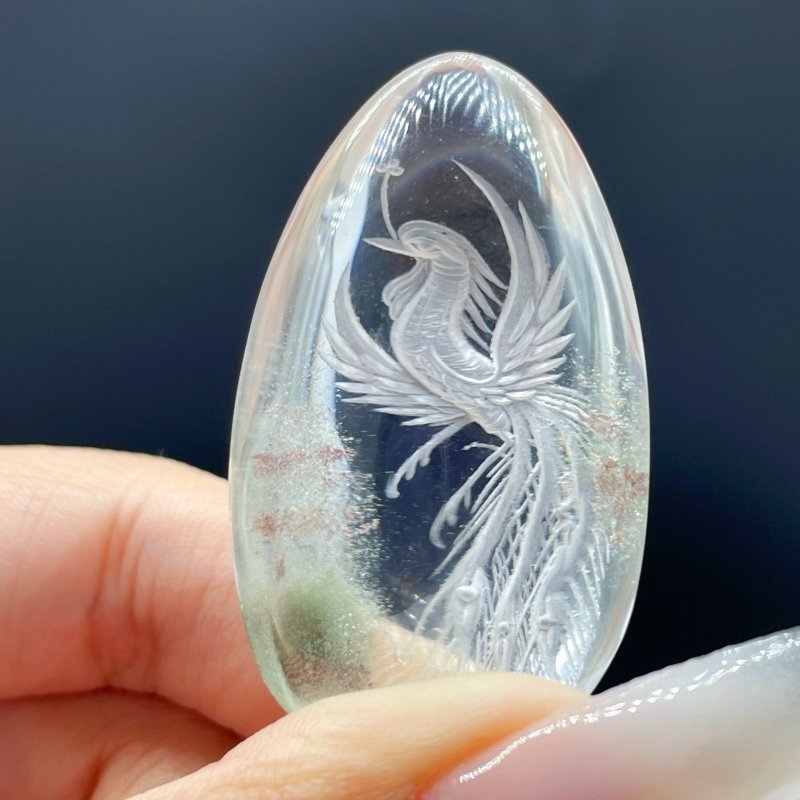 3 Pieces Phoenix Garden Quartz Inner Scene Carving - Wholesale Crystals