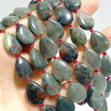 3 Types Mini Drilled Waterdrop Shape DIY Beads Strands Wholesale Dragon Blood Stone Labradorite - Wholesale Crystals