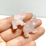 3 Types Mini Elephant Carving Wholesale Rose Quartz Mookaite Ocean Jasper - Wholesale Crystals