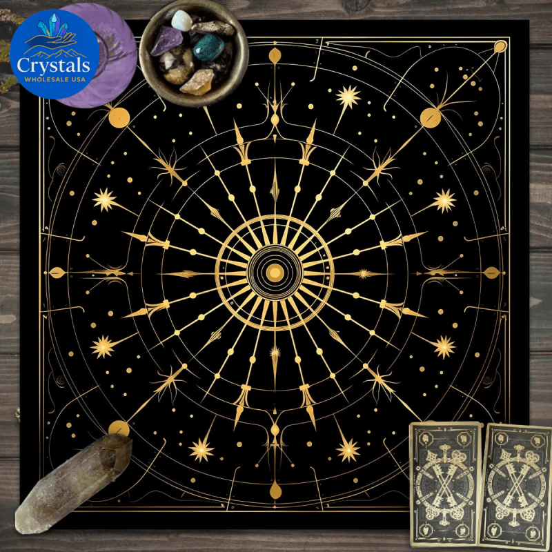 3 Zodiac Starry Sky Tarot Tablecloth - Wholesale Crystals