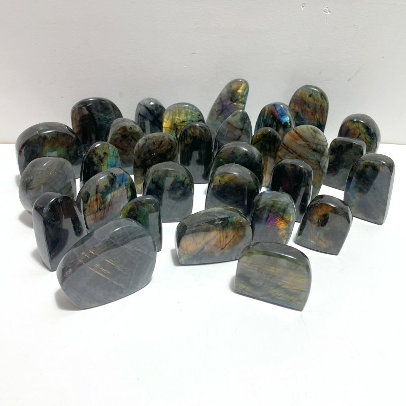 30 Pieces Beautiful Purple Yellow Labradorite Free Form - Wholesale Crystals