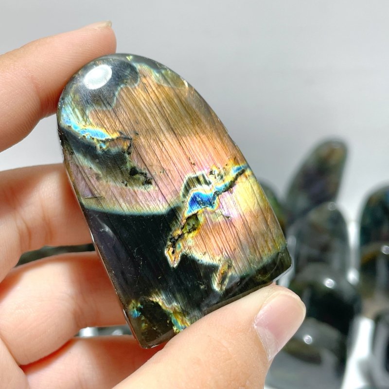 30 Pieces Beautiful Purple Yellow Labradorite Free Form - Wholesale Crystals