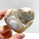 31 Pieces Geode Sakura Flower Agate Heart - Wholesale Crystals
