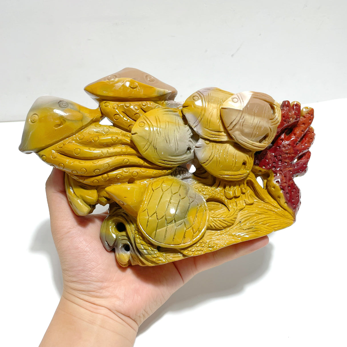 Unique Mookaite Sea Animals Carving