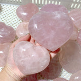 33 Pieces Large Rose Quartz Heart (Sea Freight Only) -Wholesale Crystals