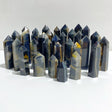 36 Pieces Blue Tiger Eye Mixed Quartz Tower Point -Wholesale Crystals