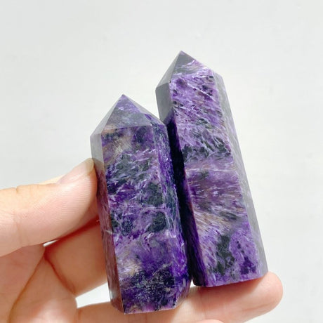 37 Pieces Charoite Tower Points -Wholesale Crystals