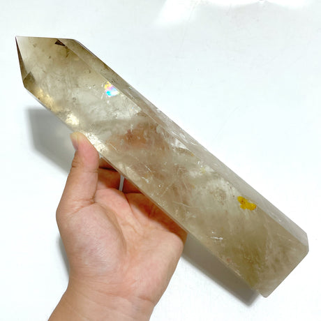6 Pieces Tall Smoky Quartz Tower Point With Rainbow