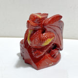 2 Pieces Mookaite Flying Dragon Castle Carving #2
