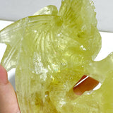 Unique Citrine Flying Dragon Castle Carving