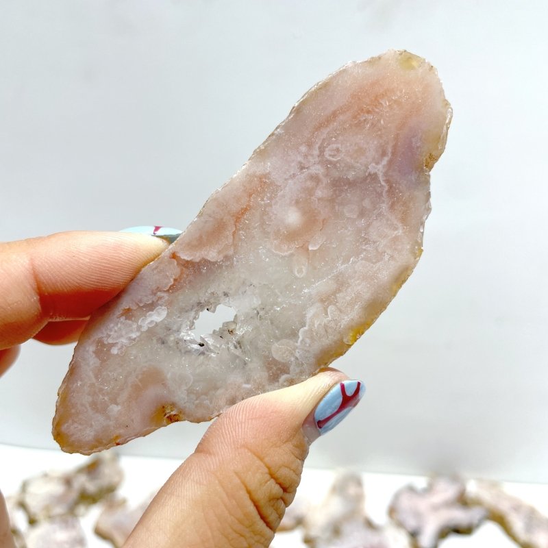 39 Pieces Sakura Flower Agate Slab - Wholesale Crystals