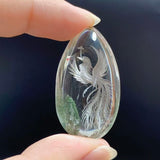 3 Pieces Beautiful Phoenix Garden Quartz Inner Scene Carving
