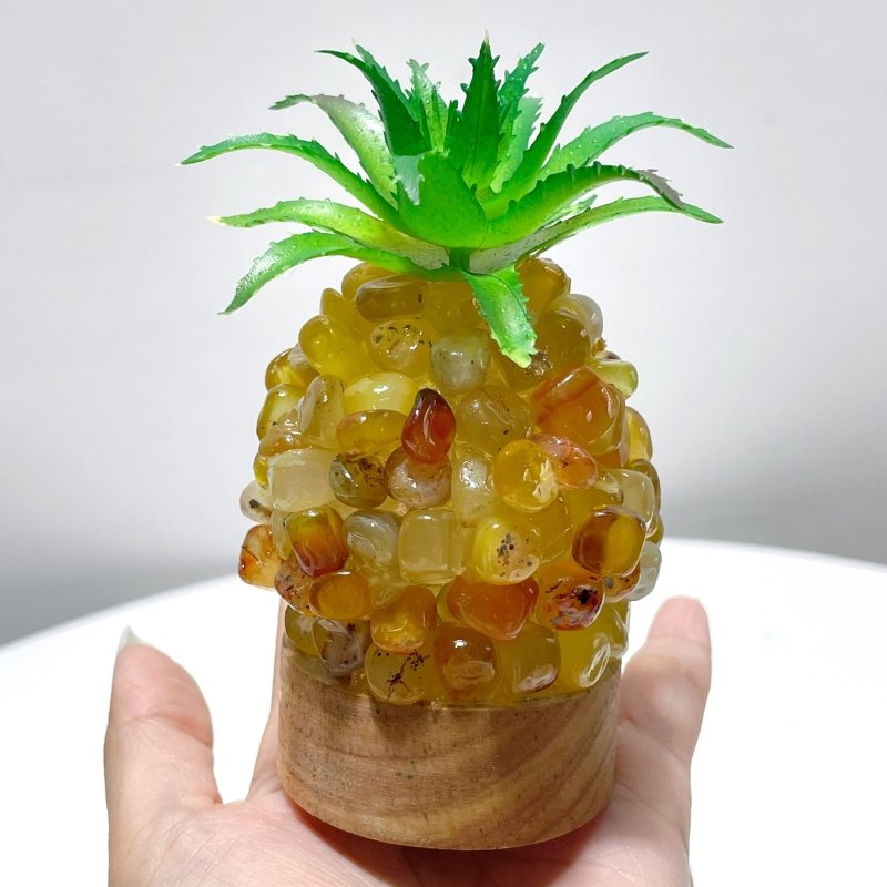 4 Color Pineapple LED Table Lamp Decorations Amethyst Agate - Wholesale Crystals