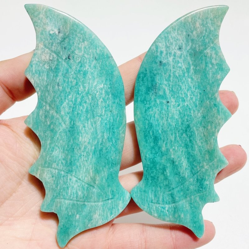 4 Pairs Flying Dragon Wing With Stand Pink Opal Amazonite - Wholesale Crystals