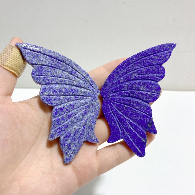 4 Pairs Small Lapis Lazuli Butterfly Carving With Stand -Wholesale Crystals