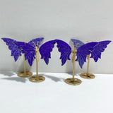 4 Pairs Small Lapis Lazuli Butterfly Carving With Stand -Wholesale Crystals