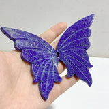4 Pairs Small Lapis Lazuli Butterfly Wing Carving With Stand -Wholesale Crystals
